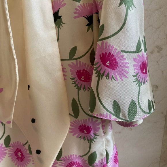 NWT Valentino SS20 Floral Silk Dress SZ 0 - Picture 6 of 7